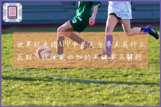 世界杯竞猜APP中单关与串关有什么区别？投注前必知的关键要点解析