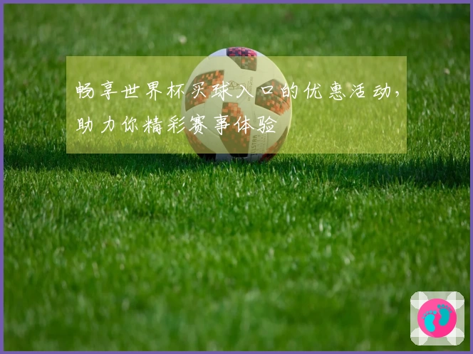 畅享世界杯买球入口的优惠活动，助力你精彩赛事体验